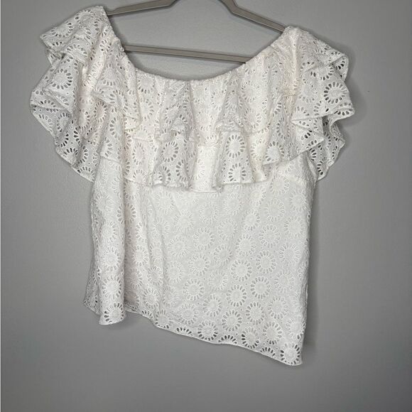 Lilly Pulitzer Trixie Eyelet One-Shoulder Top - Picture 4 of 6